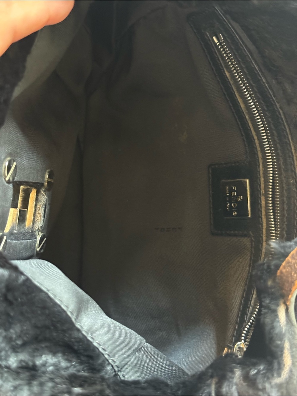 FENDI | Black Small Tote Bag with Silver Logo - Picture 11 of 11